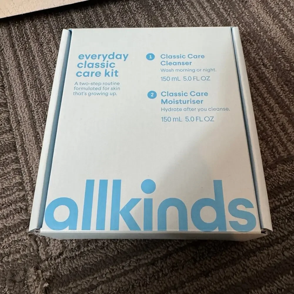 AllKinds Classic Care Daily Routine Set Cleanser Moisturiser Open Box Australia